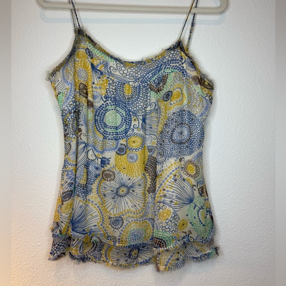 Poleci 100% Silk Abstract Print Cami – Size 10 - Picture 1 of 10